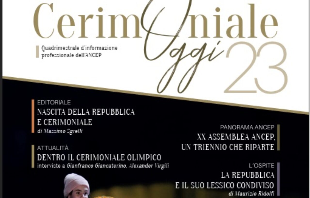 In distribuzione il nuovo numero di Cerimoniale Oggi